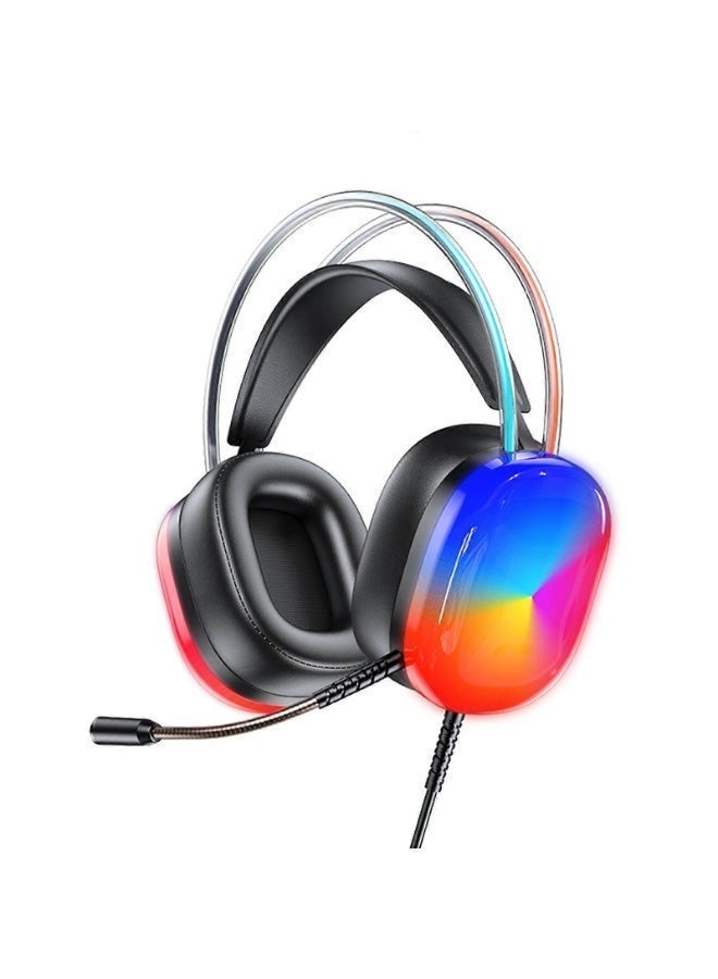 أوي Awei سماعة رأس للألعاب AWEI. GM-11pro بإضاءة ملونة، سماعة رأس سلكية USB للرياضات الإلكترونية - HS,] - Image 3